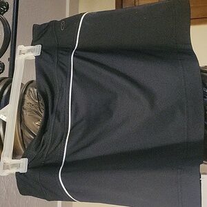 Black Tennis Skirt with White Trim L